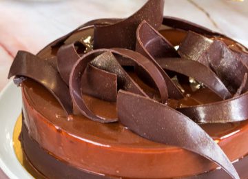 עוגת מוס פקאן שוקולד קפה